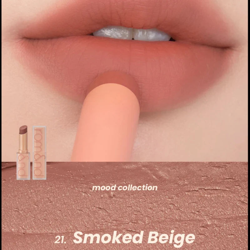 Romand Zero Matte Lipstick [Ruddy Nude] - Lightweight Velvet Matte Lipstick