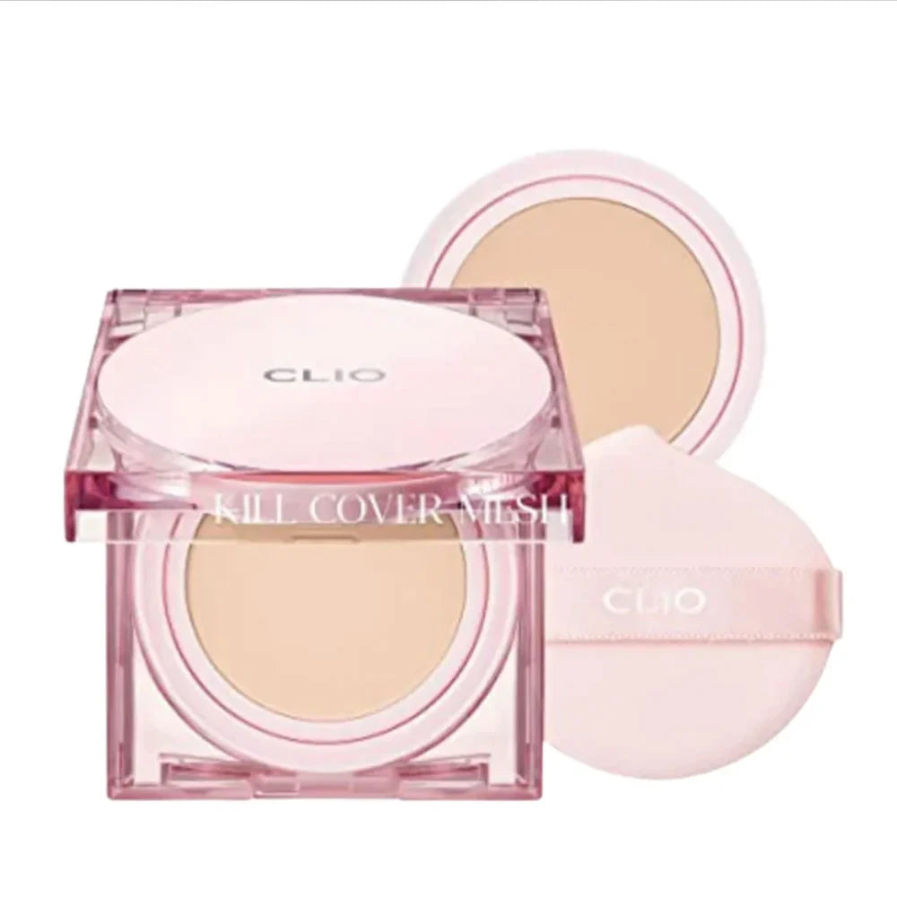Clio Kill Cover Mesh Glow Cushion Foundation 21N Linen - Long-Lasting Glass Skin Cushion with SPF 50+