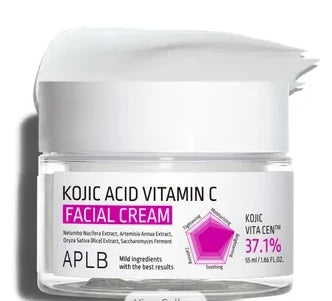 APLB Kojic Acid Vitamin C Facial Cream (55ml) - Dark Spot Corrector & Brightening Cream