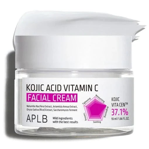 APLB Kojic Acid Vitamin C Facial Cream (55ml) - Dark Spot Corrector & Brightening Cream