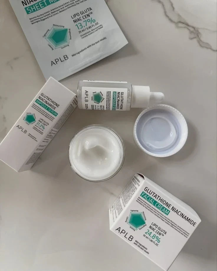 APLB Glutathione Niacinamide Skin 4 Types Sachet Set - Trial & Travel Brightening Kit
