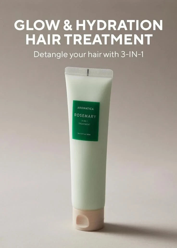 AROMATICA Rosemary 3-in-1 Treatment (160ml) - Silicone-Free Hair Fall & Damage Repair Cream in Pakistan