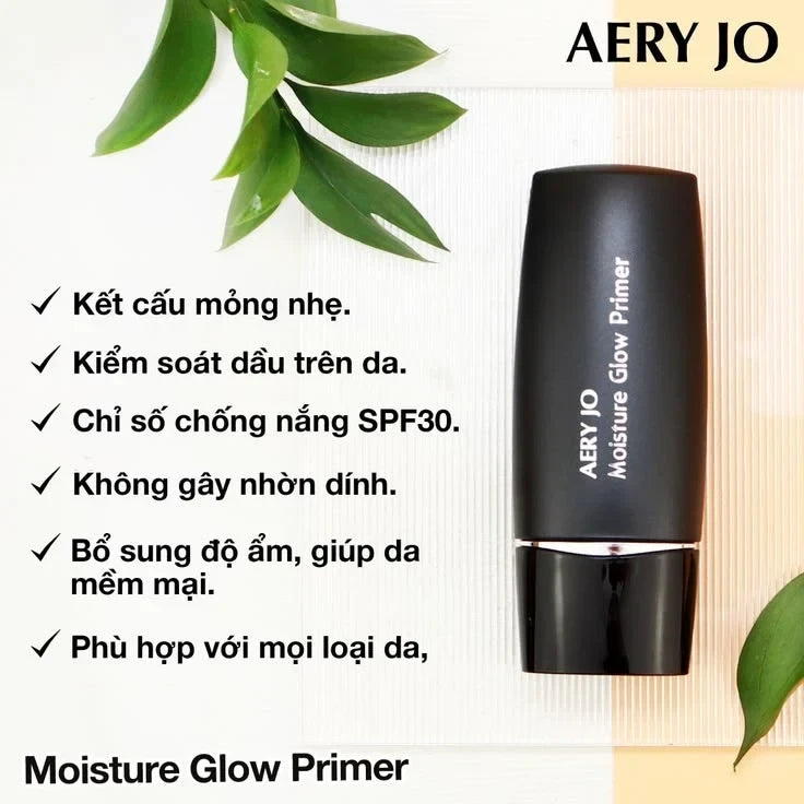 Aery Jo Moisture Glow Primer 35ml - Luminous Hydrating & Smoothing Makeup Base