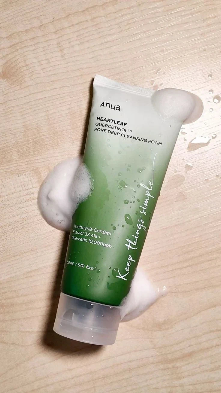 Anua Heartleaf Quercetinol Pore Deep Cleansing Foam - Deep Exfoliating Face Wash