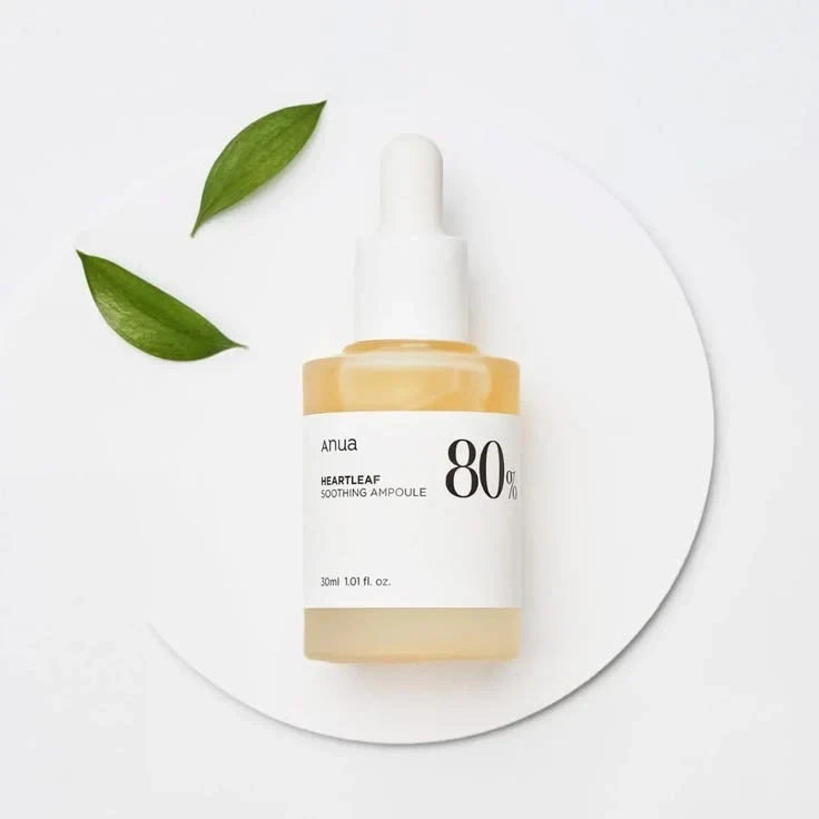 Anua Heartleaf 80% Moisture Soothing Ampoule 30ml - Calm & Hydrate Stressed Skin