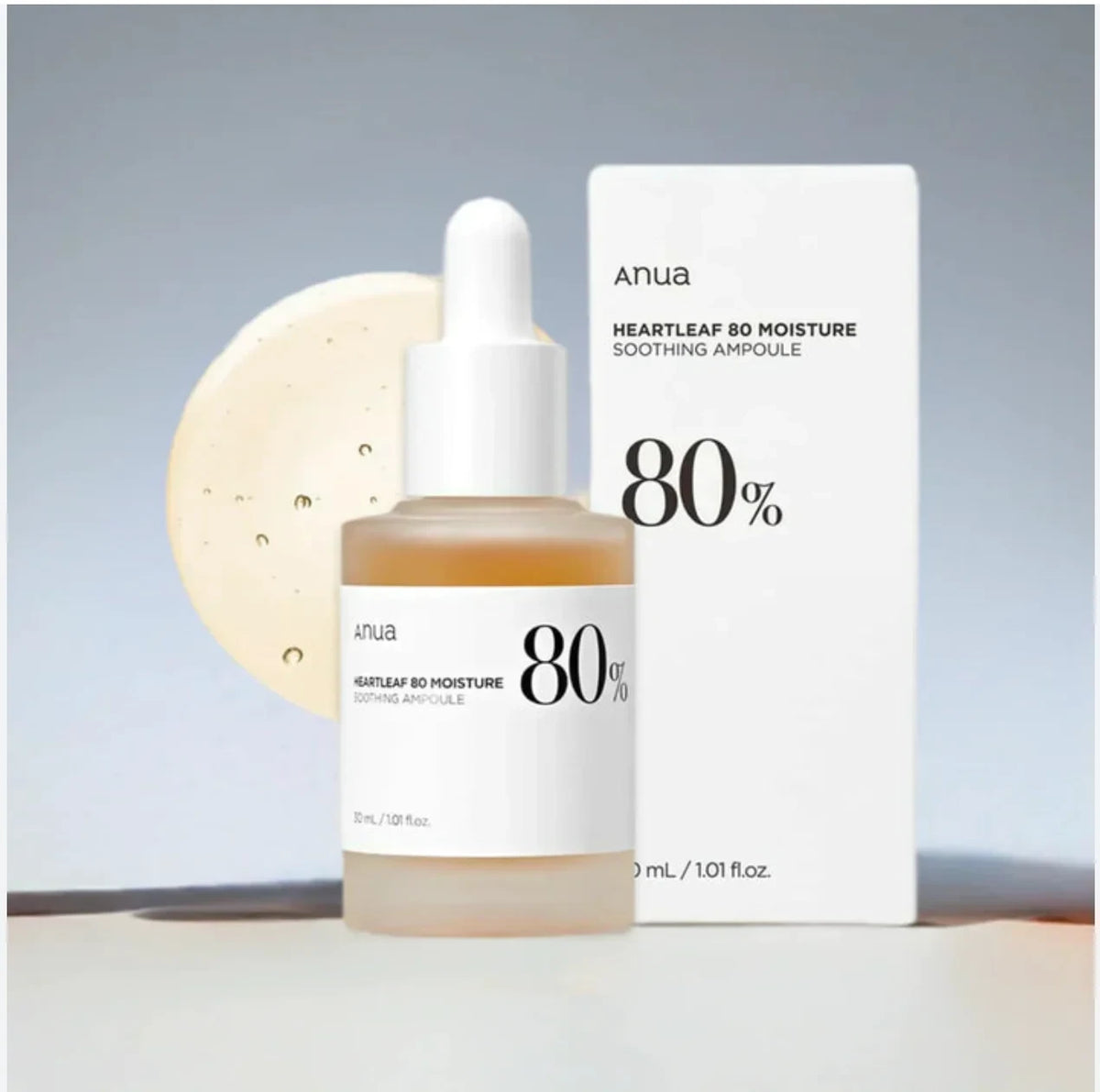 Anua Heartleaf 80% Moisture Soothing Ampoule 30ml - Calm & Hydrate Stressed Skin