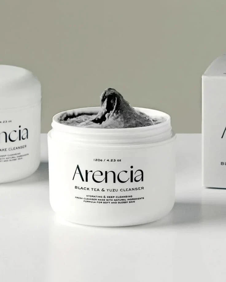 Arencia Black Tea Rice Mochi Cleanser - Deep Cleansing & Brightening Paste Cleanser