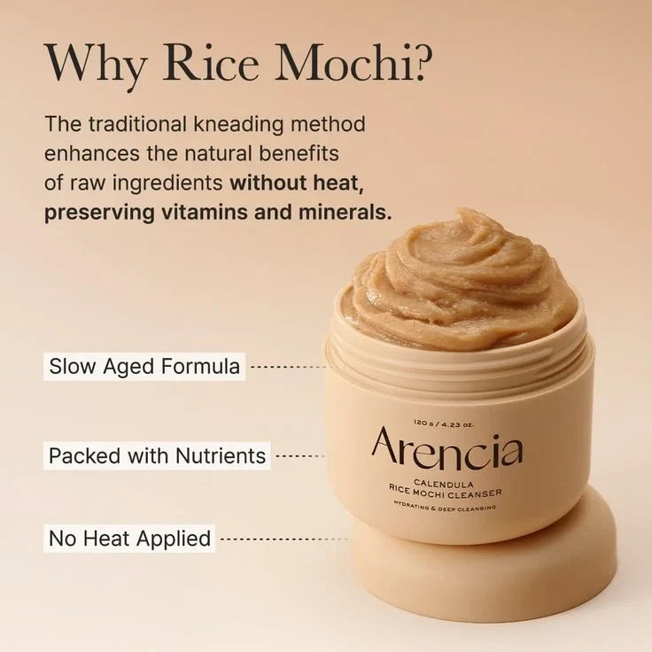 Arencia Calendula Rice Mochi Cleanser - Hydrating & Brightening Rice Cleansing Balm