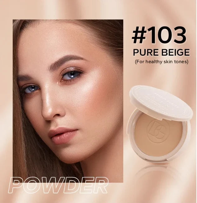 Beauty Glazed Lasting Waterproof Matte Face Powder 101 Classic Ivory - Oil Control Compact Powder