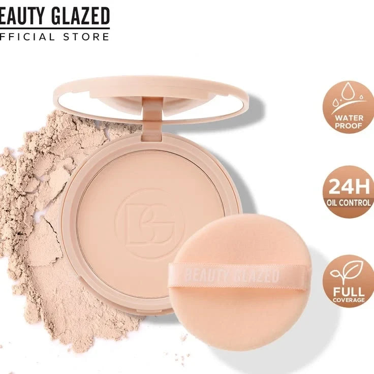 Beauty Glazed Lasting Waterproof Matte Face Powder 103 Pure Beige - Oil Control Compact Powder