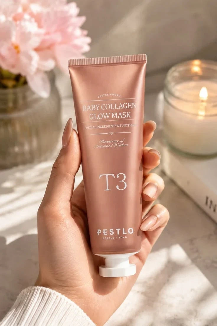 Pestlo Baby Collagen Glow Mask 50ml - Peel-Off Tightening & Glass Skin Radiance Mask