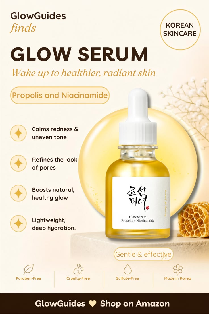 Beauty of Joseon Glow Serum (Propolis + Niacinamide) 30ml - Radiance Boosting, Pore Refining & Soothing Face Serum