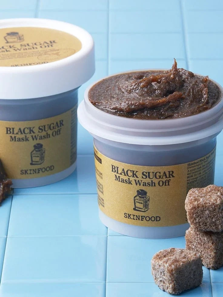 Skinfood Black Sugar Mask Wash Off 100g (3.52 fl. oz.) - Deep Exfoliating & Pore Refining Face Mask
