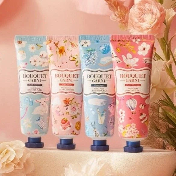 Bouquet Garni Fragranced Hand Cream Set (4 Packs) - Deeply Moisturizing & Long-Lasting Scented Hand Cream