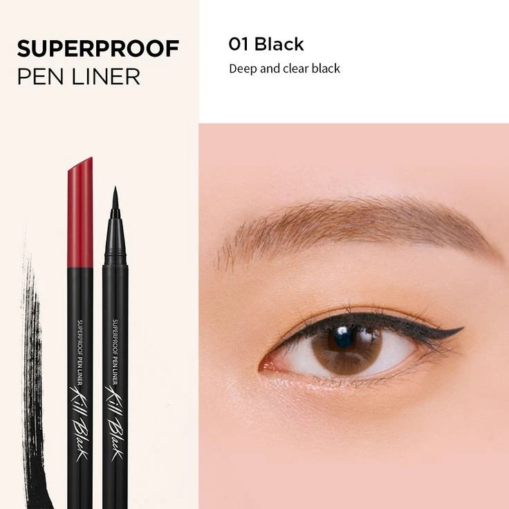 CLIO Superproof Pen Liner 02 Brown - Long-Lasting Waterproof Eyeliner