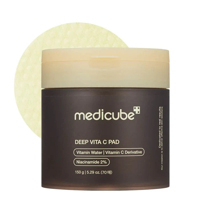 Medicube Deep Vita C Facial Toner Pads - 70 Sheets Brightening Toner Pads
