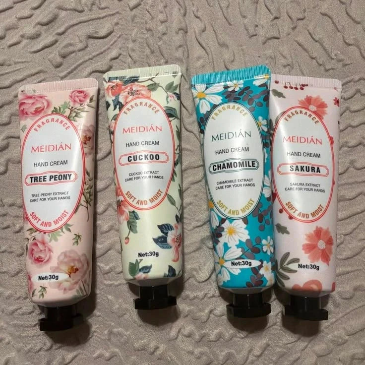 Bouquet Garni Fragranced Hand Cream Set (4 Packs) - Deeply Moisturizing & Long-Lasting Scented Hand Cream