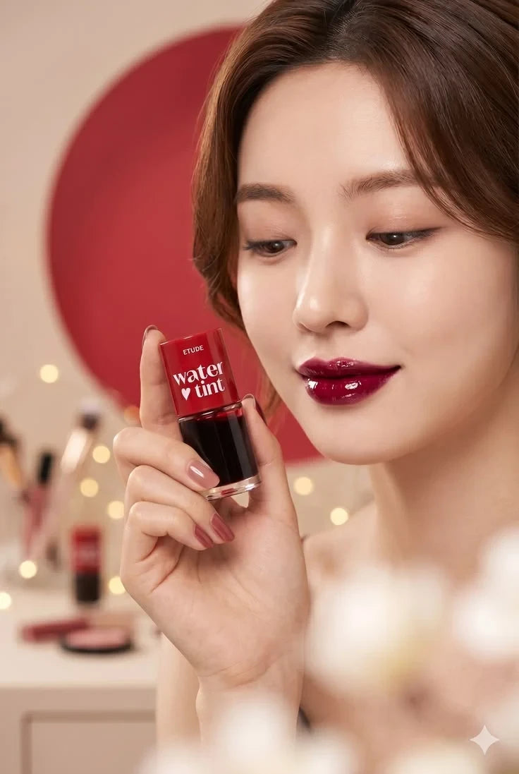 Etude Over Glowy Tint (Not Bad Collection) Madder Red 5g - High-Shine Hydrating & Long-Wear Lip Tint