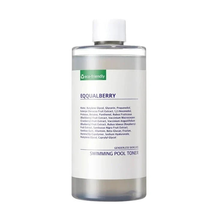 EQQUALBERRY Swimming Pool Toner 300ml - Deeply Hydrating & Gentle Exfoliating Facial Toner
