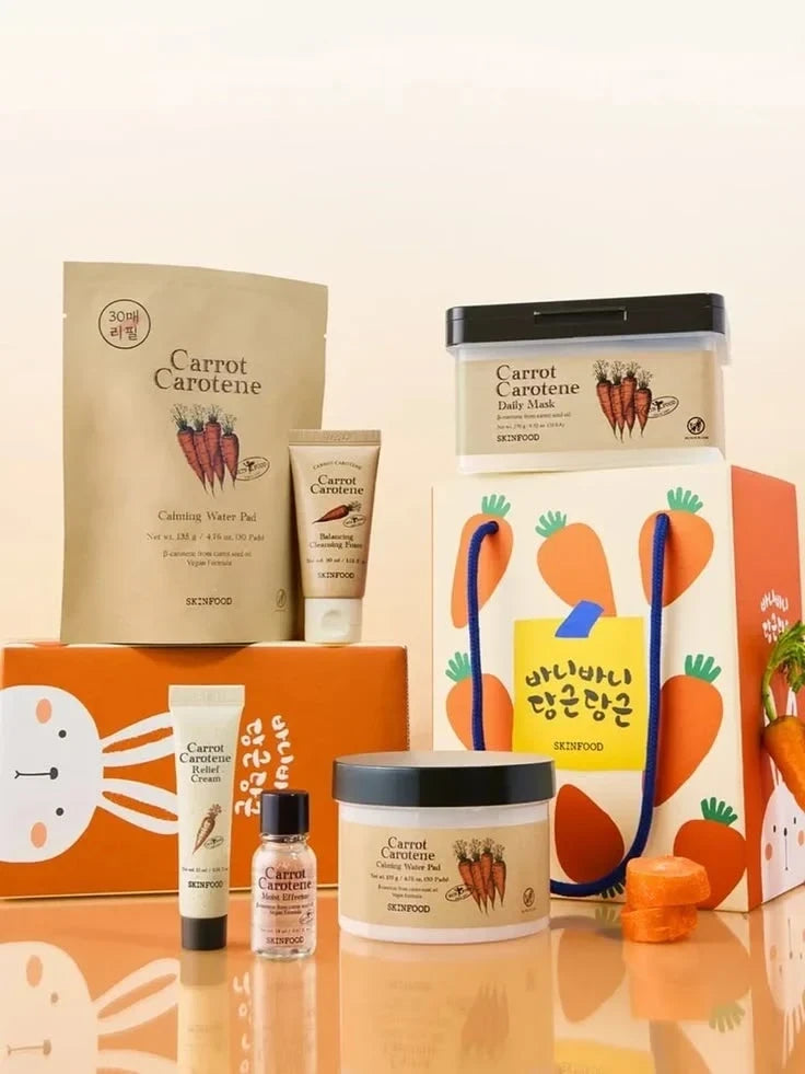 Skinfood Carrot Carotene Holiday Set - Intensive Soothing & Hydrating Skincare Gift Set