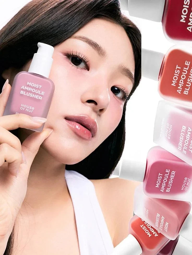 House of Hur Moist Ampoule Blusher Mini 03 Rose Brown - Hydrating Liquid Blush