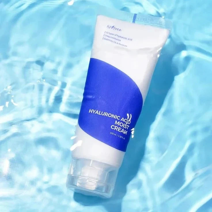 Isntree Hyaluronic Acid Moist Cream 100ml - Deeply Hydrating Face Moisturizer for Dry & Normal Skin