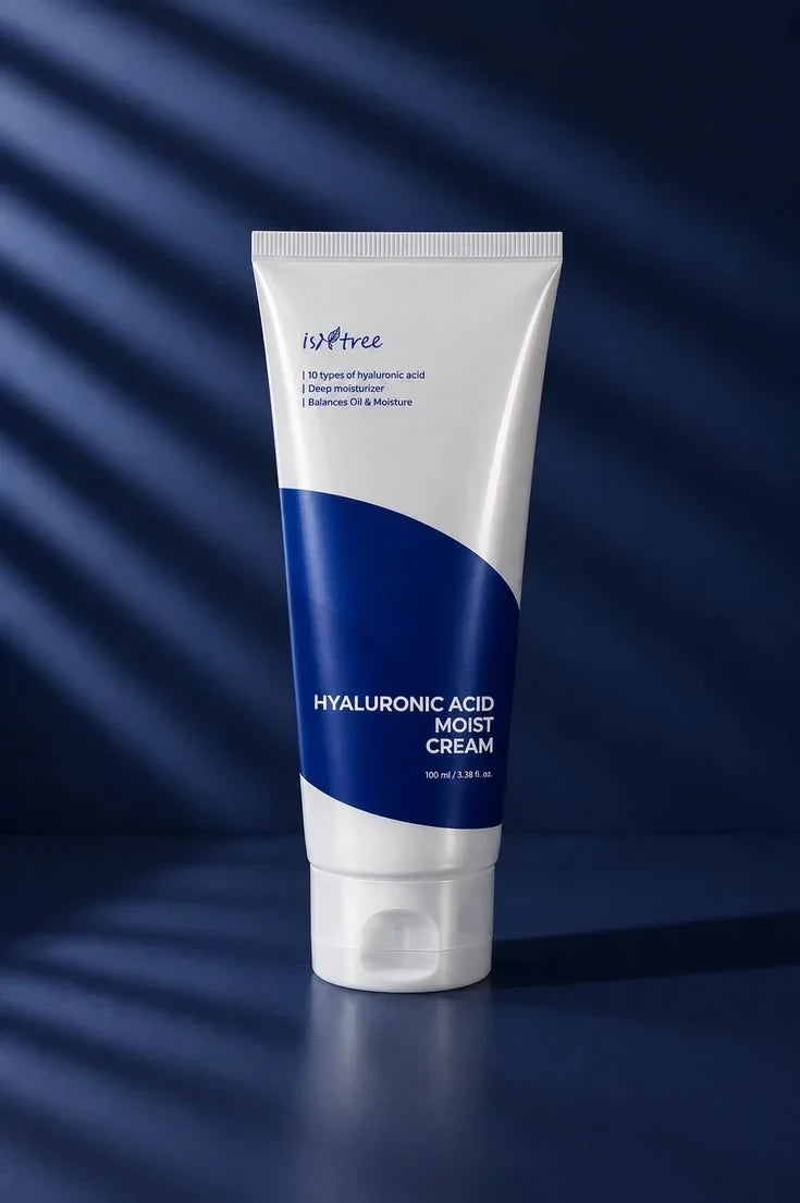 Isntree Hyaluronic Acid Moist Cream 100ml - Deeply Hydrating Face Moisturizer for Dry & Normal Skin