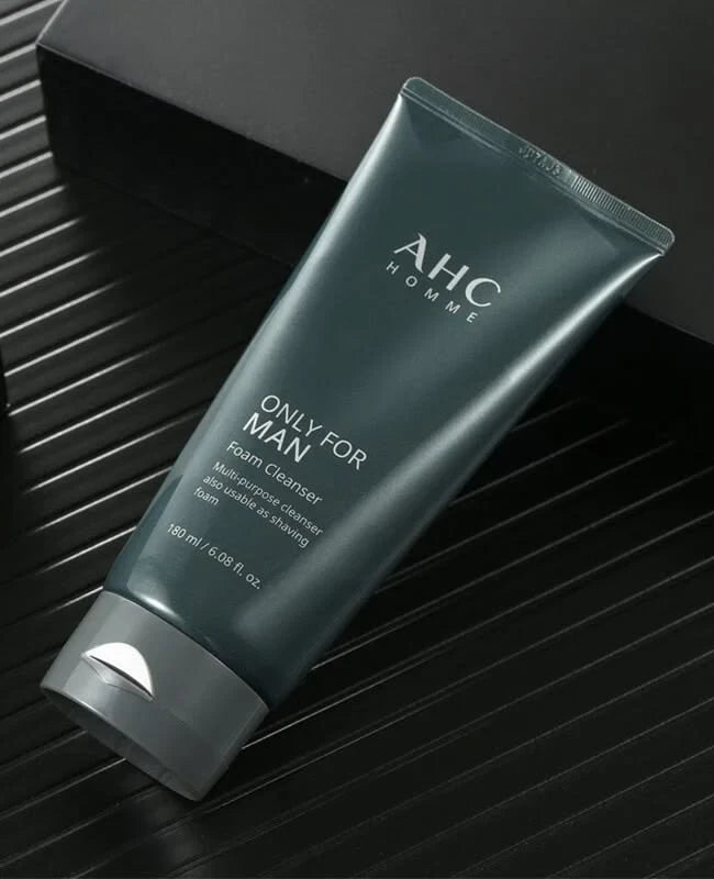 AHC Homme Only For Man EX Foam Cleanser 180ml - Refreshing & Deep Cleansing Men's Face Wash