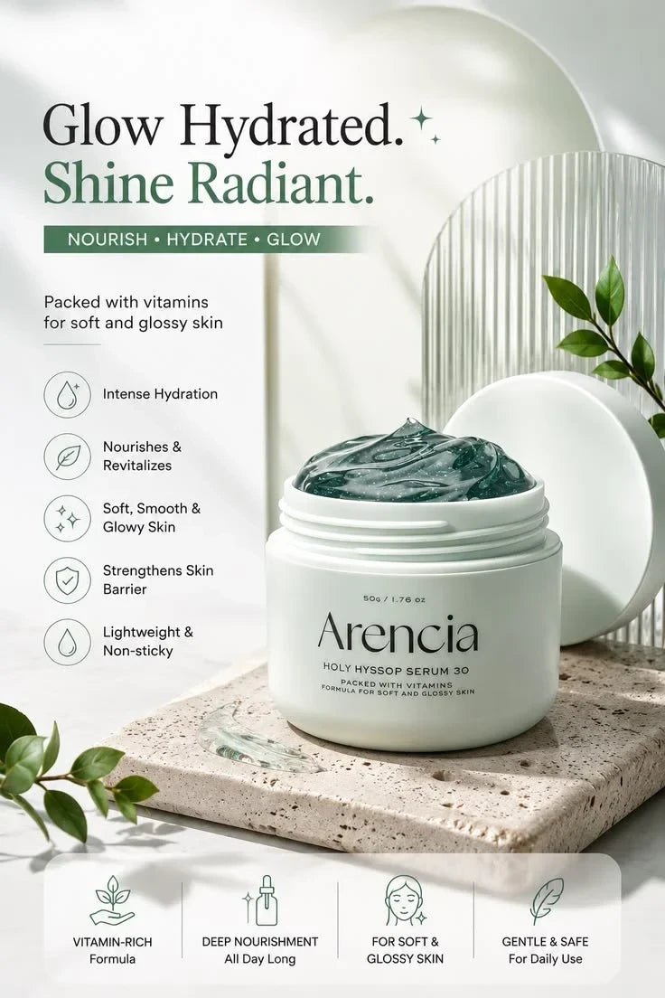 Arencia Holy Hyssop Serum 30ml - Soothing & Barrier Repair Facial Serum
