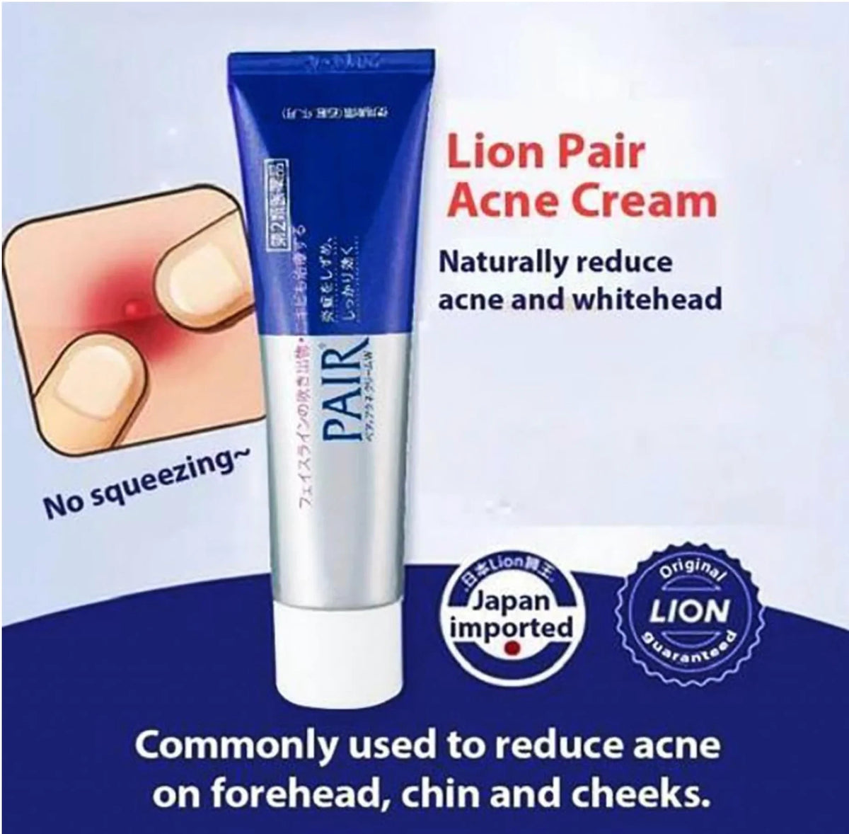 Lion Pair Acne Cream W - Highly Effective Acne & Pimples Treatment Cream