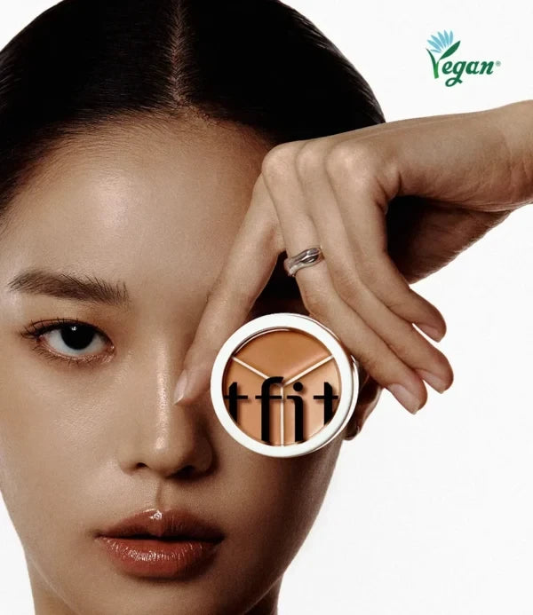 TFIT Cover Up Pro Concealer Palette 04 Dark - Full Coverage Korean Concealer for Tanned Skin