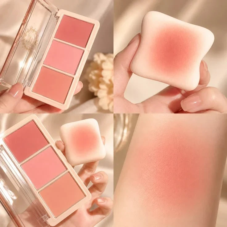 Beauty Glazed 6 Colors Blush Palette B109B - Highly Pigmented Face Contour & Blusher