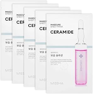 Missha Mascure Peeling Solution PHA Sheet Mask 28ml - Gentle Exfoliating, Smoothing & Radiance Face Mask
