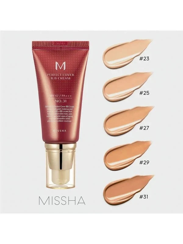 Missha M Perfect Cover BB Cream No.23 Natural Beige - Tinted Moisturizer SPF 42 PA+++ (50ml)