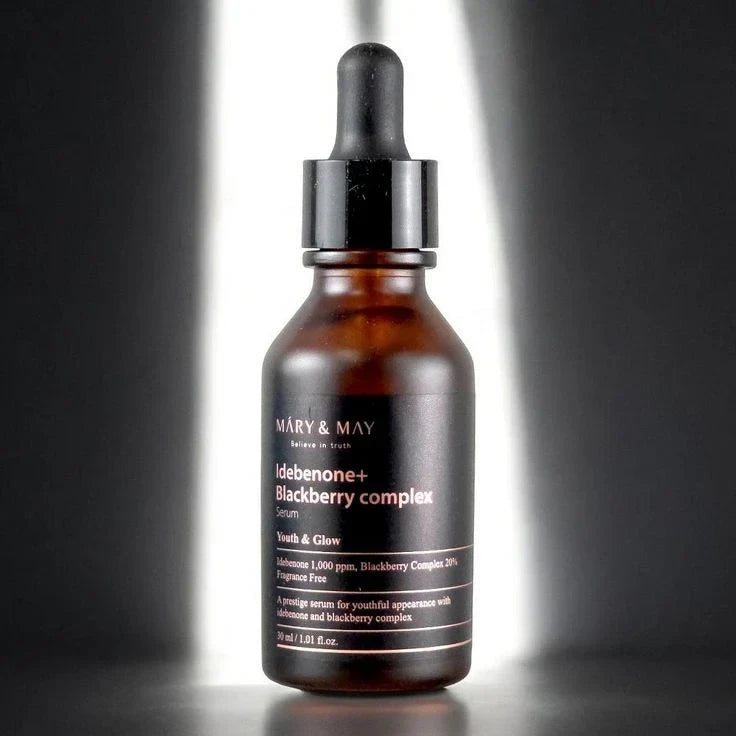 Mary & May Idebenone + Blackberry Complex Serum 30ml - Advanced Anti-Aging & Brightening Antioxidant Serum