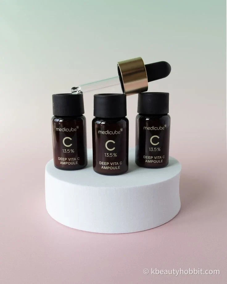Medicube Deep Vita C Ampoule Set (3 Bottles) - Professional Strength Brightening & Dark Spot Correcting Serum