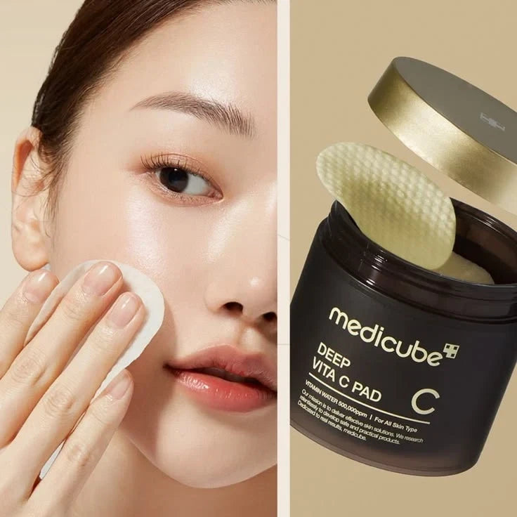Medicube Deep Vita C Facial Toner Pads - 70 Sheets Brightening Toner Pads