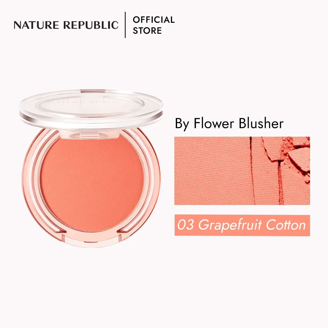 Nature Republic By Flower Blusher 03 Grapefruit Cotton Candy - Silk Smooth Powder Blush