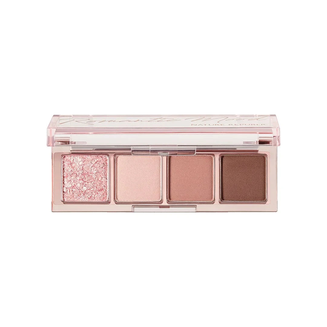 Nature Republic Daily Basic Palette 02 Rosy - Mini 4-Color Eyeshadow Quad