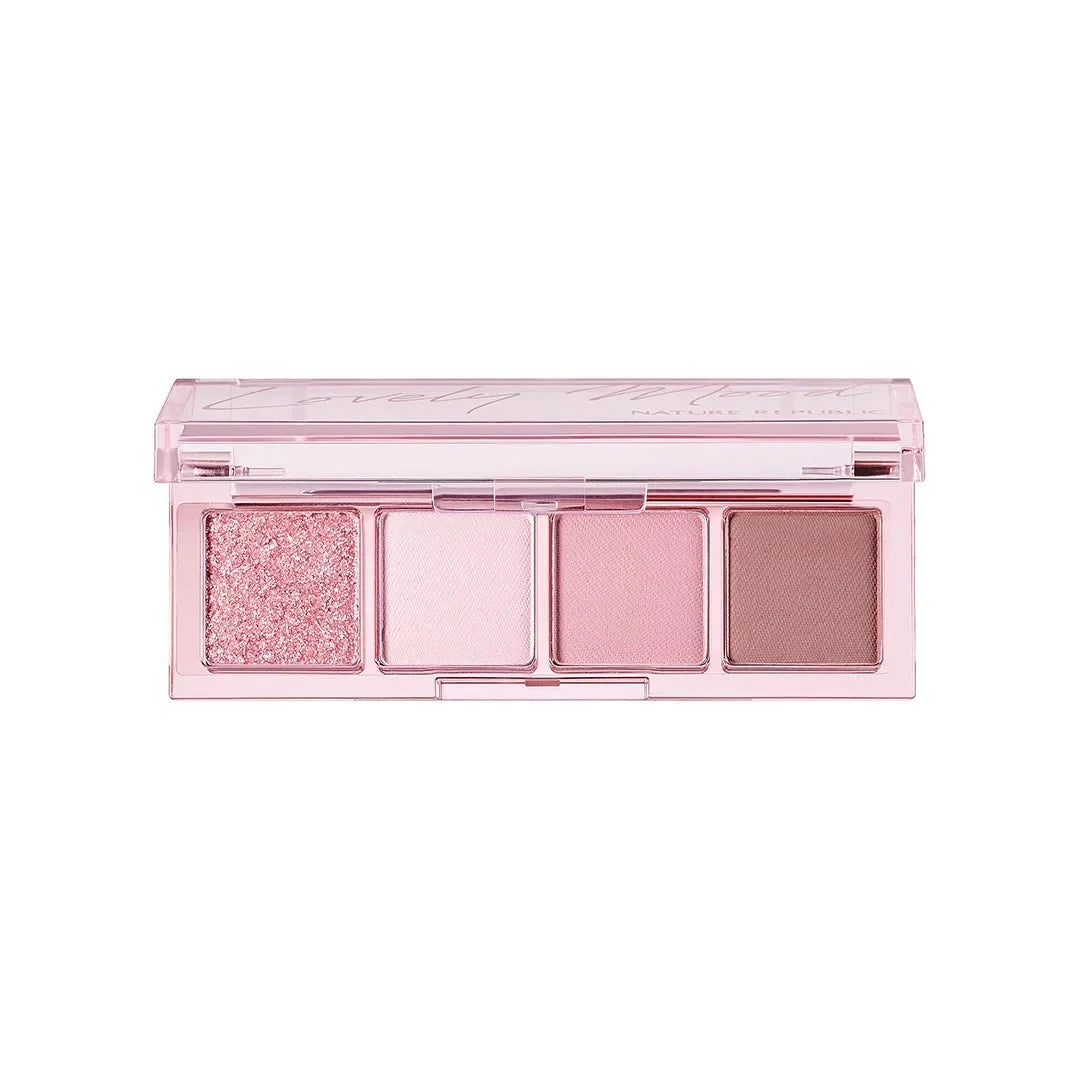 Nature Republic Daily Basic Palette 03 Cool Pink - Mini 4-Color Eyeshadow Quad