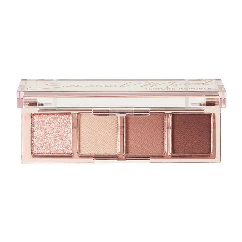 Nature Republic Daily Basic Palette 07 Burgundy - Mini 4-Color Eyeshadow Quad
