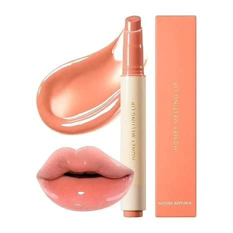 Nature Republic Cotton Melting Lip (03 Fog Brown) - Hydrating High-Shine Gloss Stick