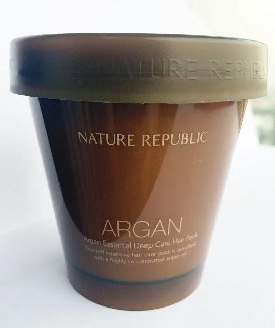 Nature Republic Argan Essential Deep Care Hair Pack 200ml - Intensive Nourishing & Repairing Hair Mask