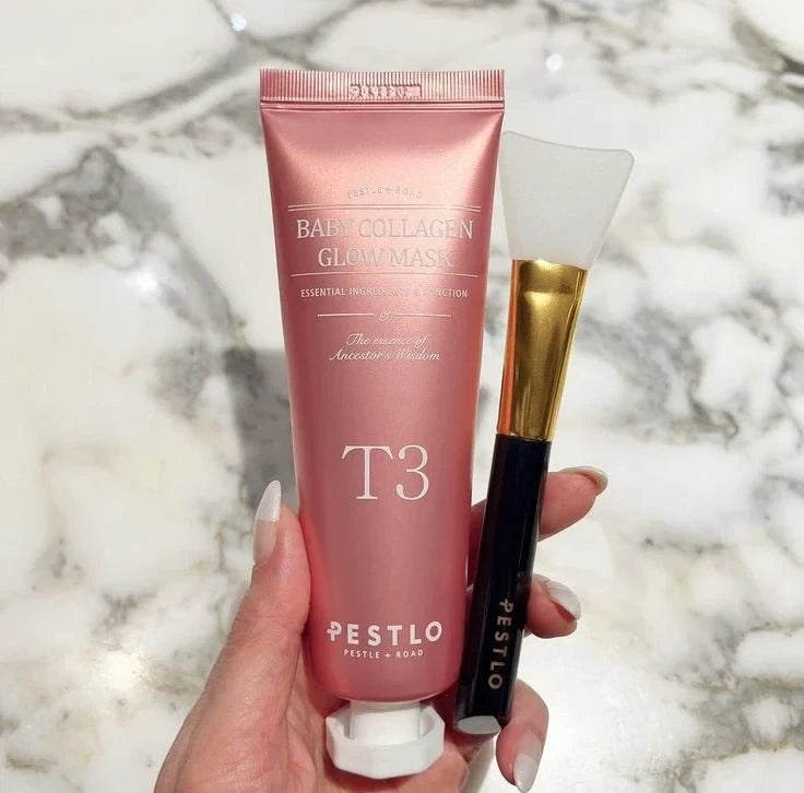 Pestlo Baby Collagen Glow Mask 50ml - Peel-Off Tightening & Glass Skin Radiance Mask
