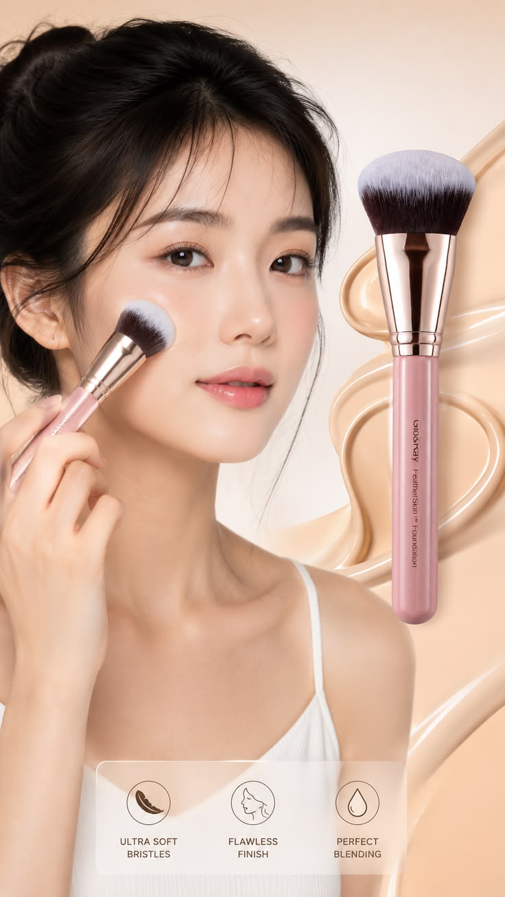 Premium Silicone Makeup Brush for Face Masks & Liquid Foundations - Hygienic, Easy-to-Clean Beauty Applicator