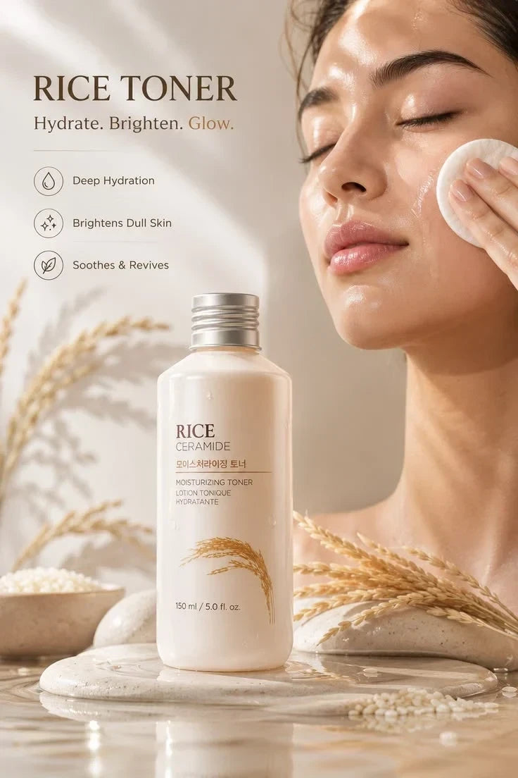 Skinfood Rice Brightening Toner 150ml - Hydrating & Milky Skin Clarifying Toner