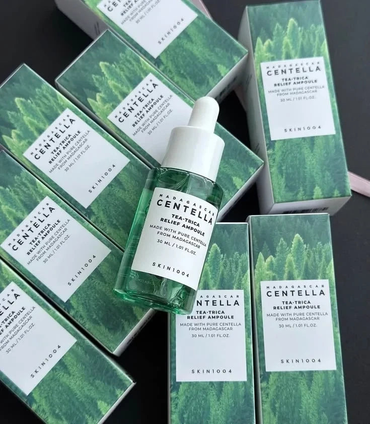 SKIN1004 Madagascar Centella Tea-Trica Relief Ampoule 30ml - SOS Acne & Sebum Control