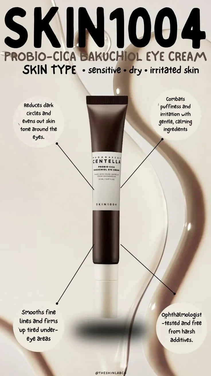 SKIN1004 Madagascar Centella Probio-Cica Bakuchiol Eye Cream - Anti-Aging & Dark Circle Treatment