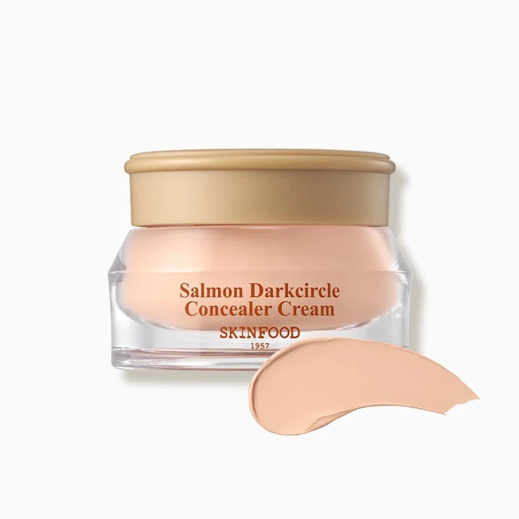 Skinfood Salmon Dark Circle Concealer Cream 10g - Illuminating Eye Concealer & Under-Eye Brightener