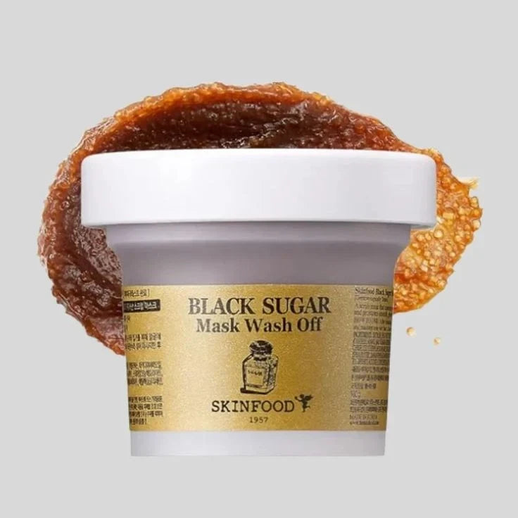Skinfood Black Sugar Mask Wash Off 100g (3.52 fl. oz.) - Deep Exfoliating & Pore Refining Face Mask